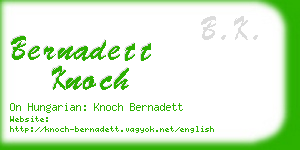 bernadett knoch business card